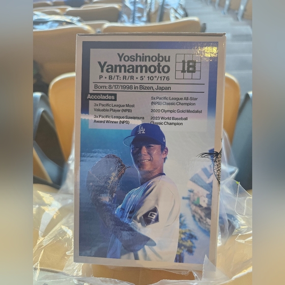 YOSHINOBU YAMAMOTO BOBBLEHEAD DODGERS SGA 6/13/24 - Picture 3 of 5